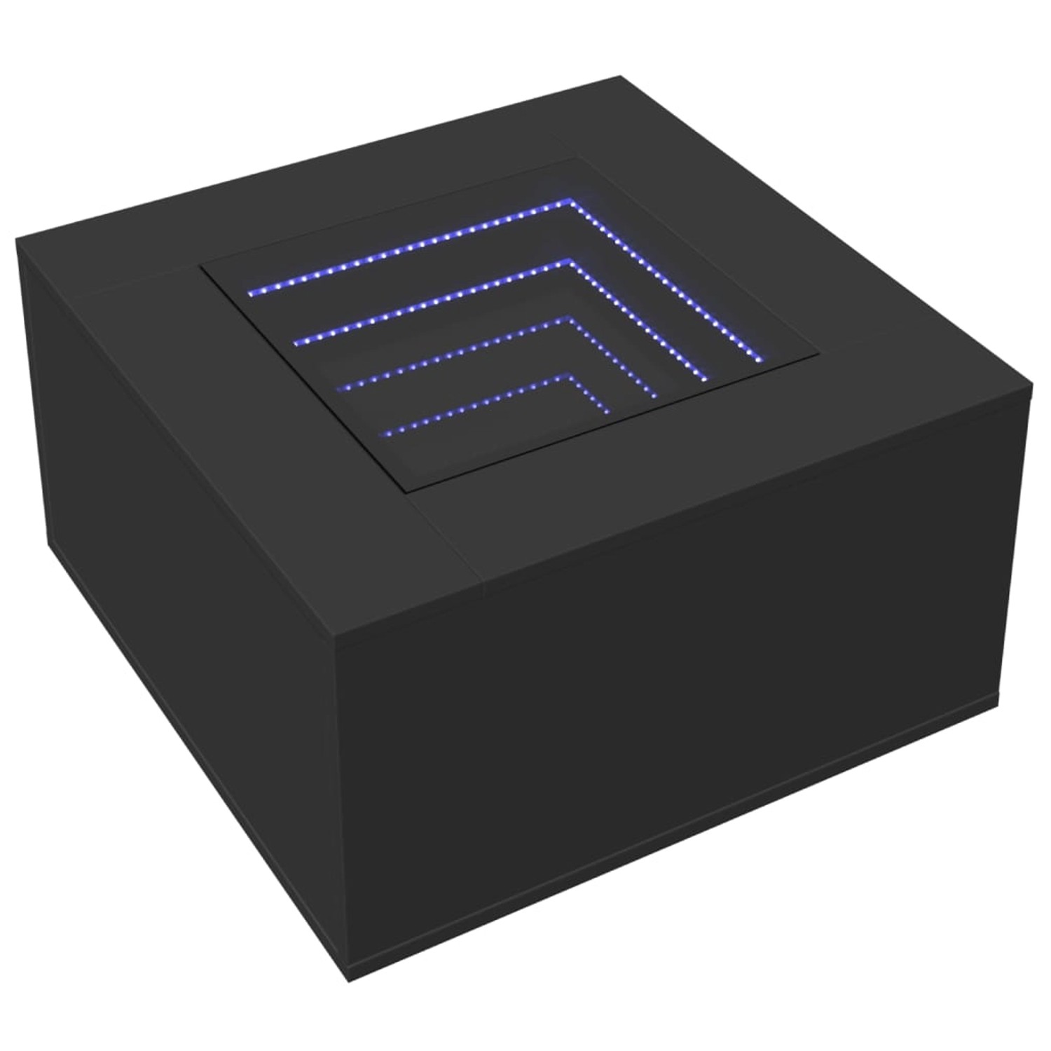 vidaXL LED-Couchtisch Schwarz 60x60x40 cm Holzwerkstoff 847568 günstig online kaufen