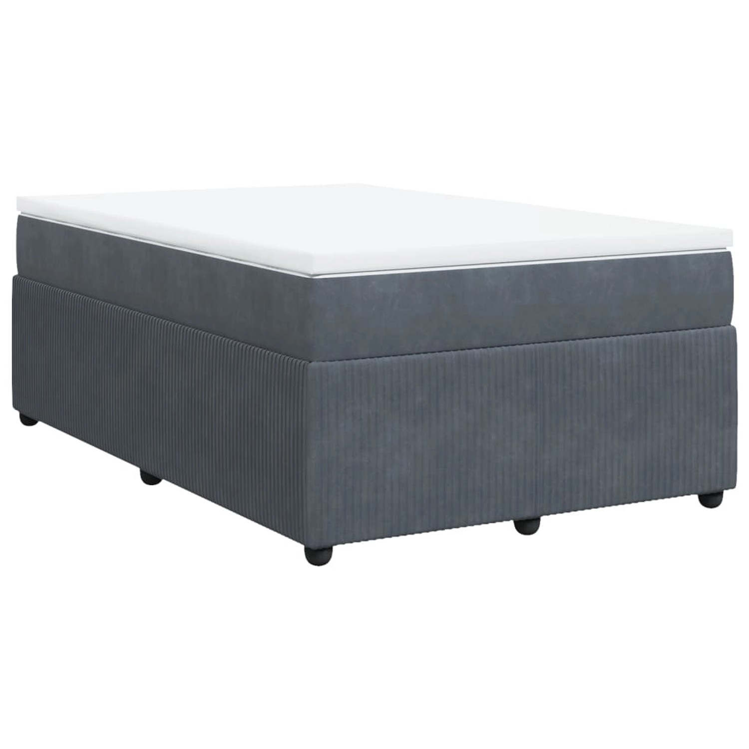 vidaXL Boxspringbett mit Matratze Dunkelgrau 120x200 cm Samt2108192 günstig online kaufen