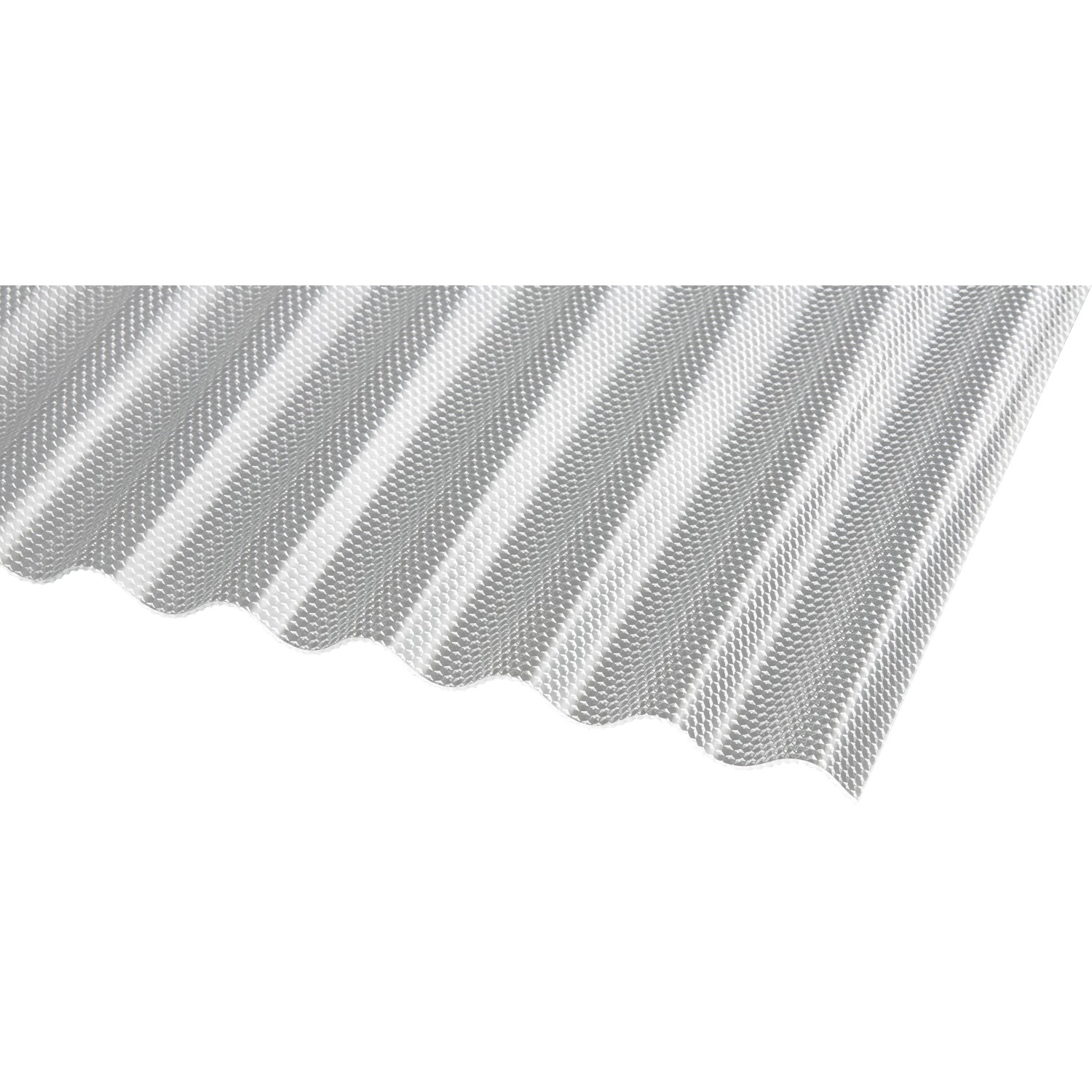 Klare Profilplatte PC Wabe HS 76/18, Kunststoffbedachung mit Wabenstruktur.