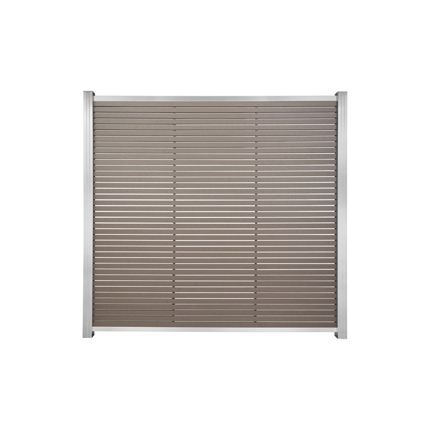 T&J BPC-Steckzaun Hörvig 180 cm x 180 cm Schokobraun-Silber günstig online kaufen