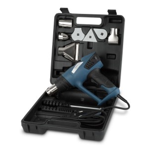 EBERTH Heißluftpistole 2000W im Koffer mit Düsen und Spachteln.