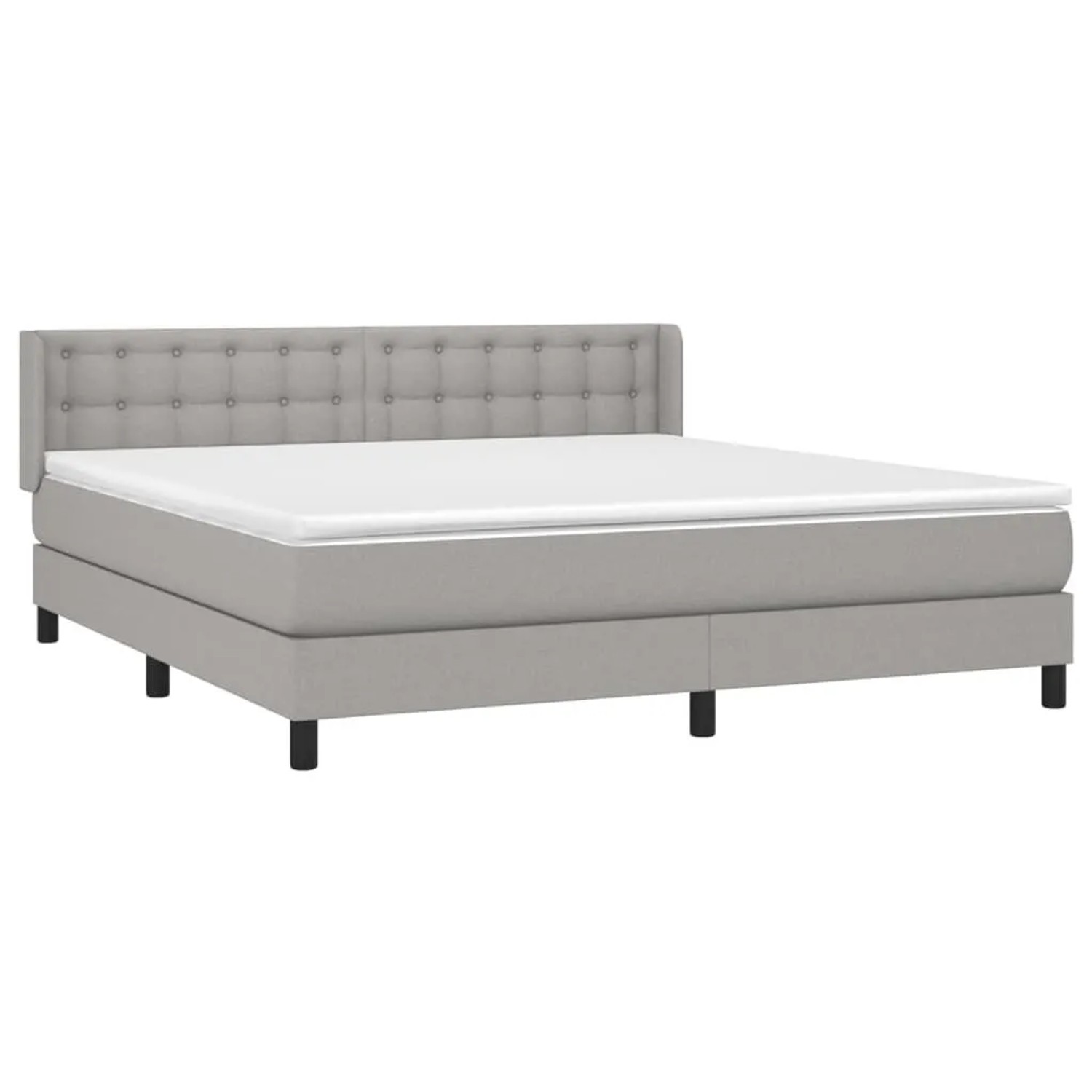 vidaXL Boxspringbett mit Matratze Hellgrau 160x200 cm Stoff 3130041 günstig online kaufen