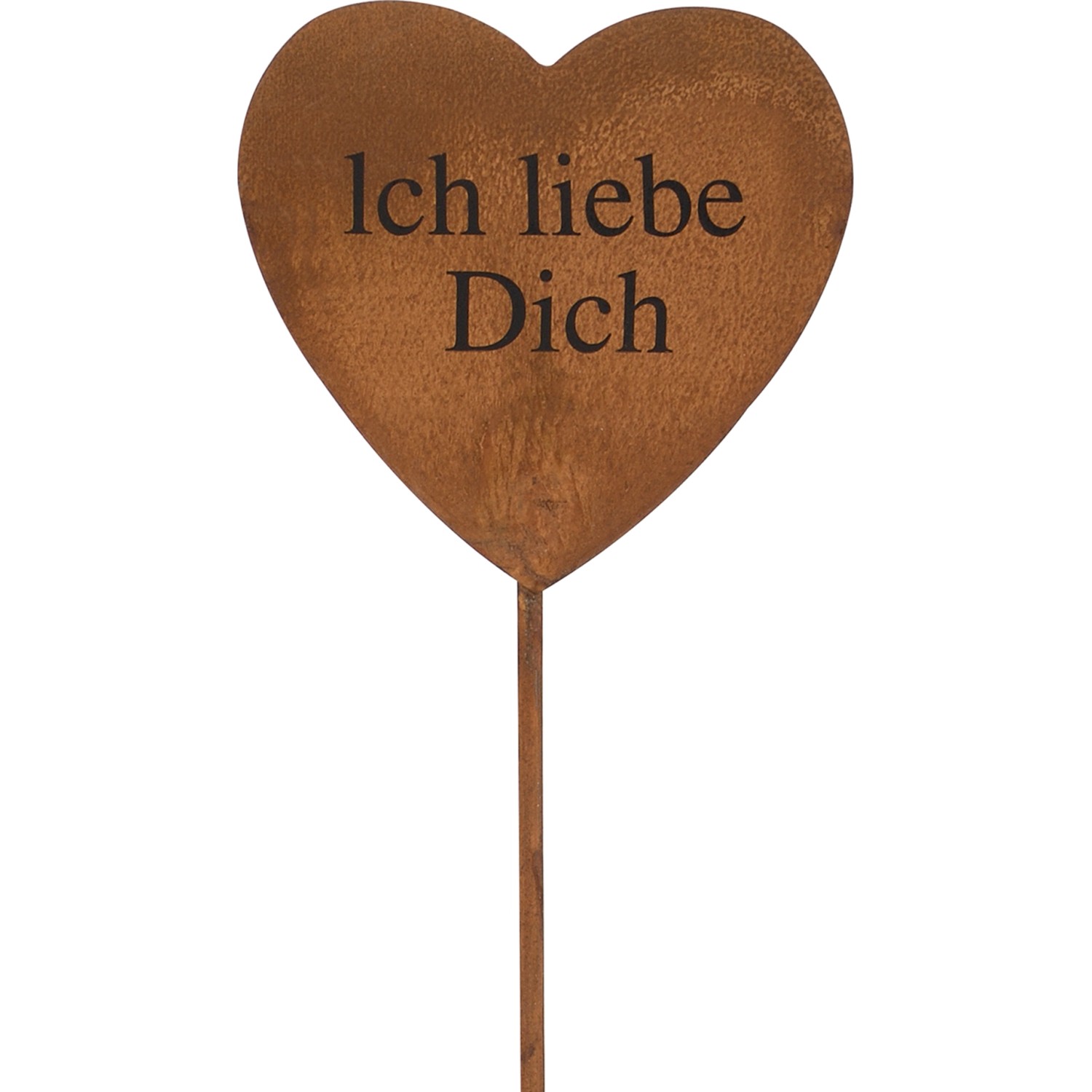 Gartenstecker Herz Ich liebe Dich 35 cm Rostfarben günstig online kaufen