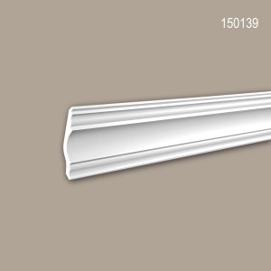 PROFHOME Eckleisten Set, 12 weiße Stuckleisten (24 m) für Decke und Wand.