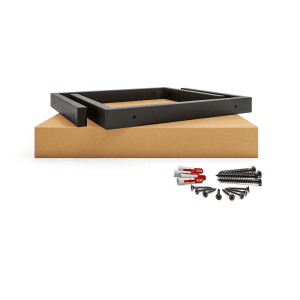 HEVVA Waschtischhalterung LAHN 40 cm Tief 2er Set Schwarz