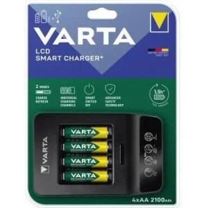 Varta Ladegerät LCD Smart Charger+ 57684101441 +4Xaa 2 100Mah