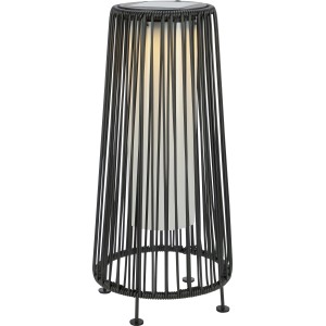 Solar-LED-Dekoleuchte Aviano Schwarz Warmweiß 45 cm x 21 cm x 21 cm