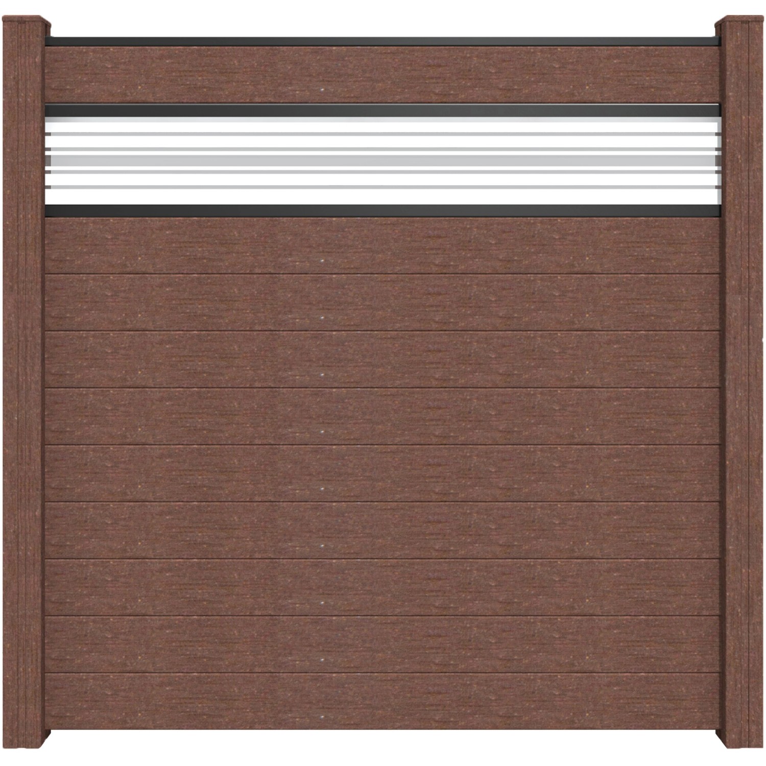 GroJa Steckzaun Solid mit Glas-Designeinsatz 30 cm 180x180x1,9 cm Terra günstig online kaufen