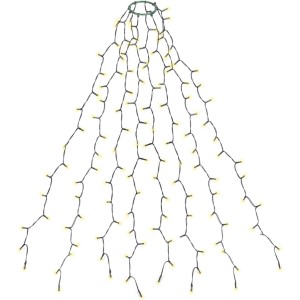 SALCAR Christbaumbeleuchtung mit Ring, 8 LED-Girlanden, warmweiß. Ideal für Weihnachtsdekoration innen & außen.
