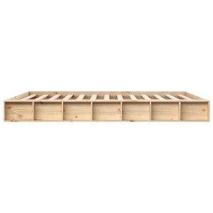 vidaXL Holzbett 120x200 cm: Bettrahmen aus Kiefernholz mit Lattenrost für erholsamen Schlaf.