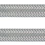 LUX Flex-Armaturenschlauch, 1000 mm, Edelstahl, mit Überwurfmutter und Außengewinde.