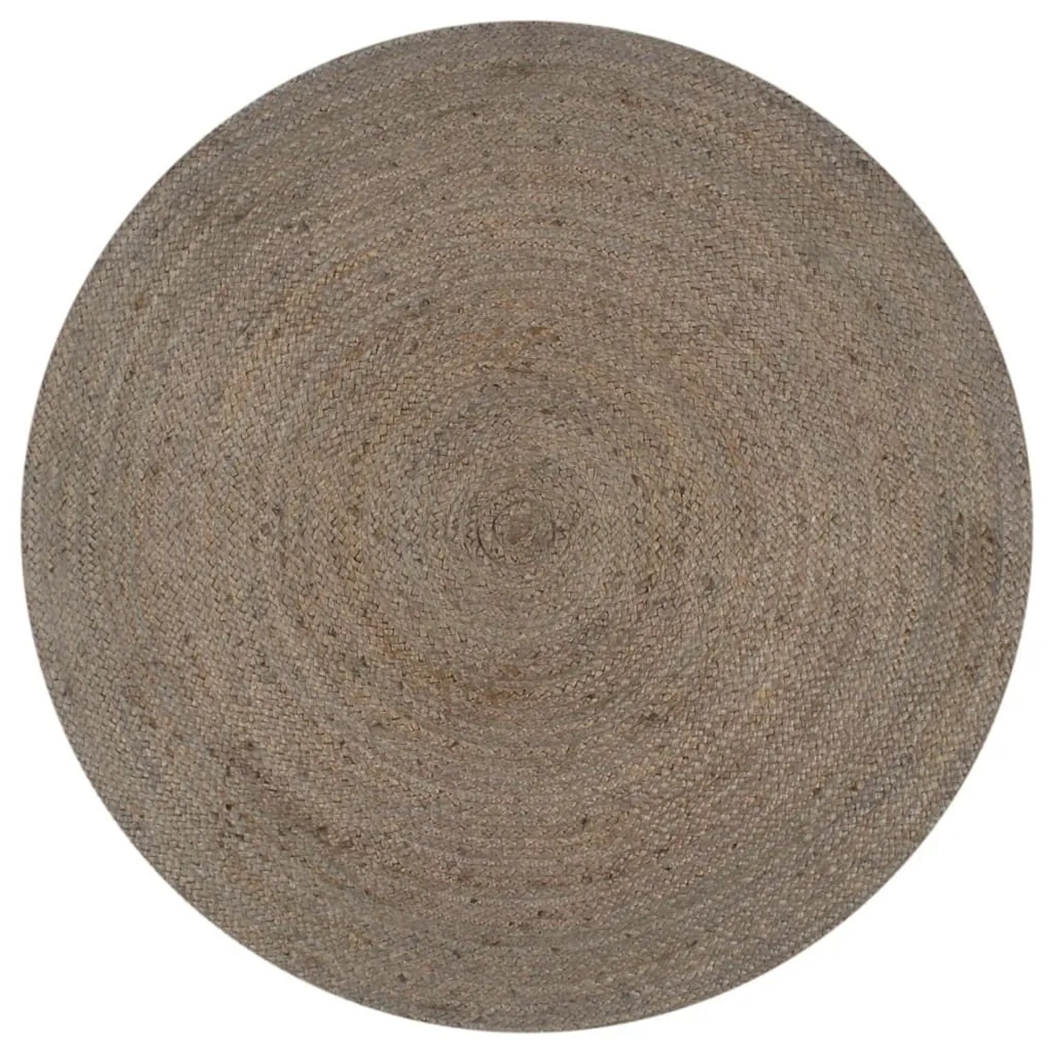 vidaXL Teppich Handgefertigt Jute Rund 90 cm Grau 133662 günstig online kaufen