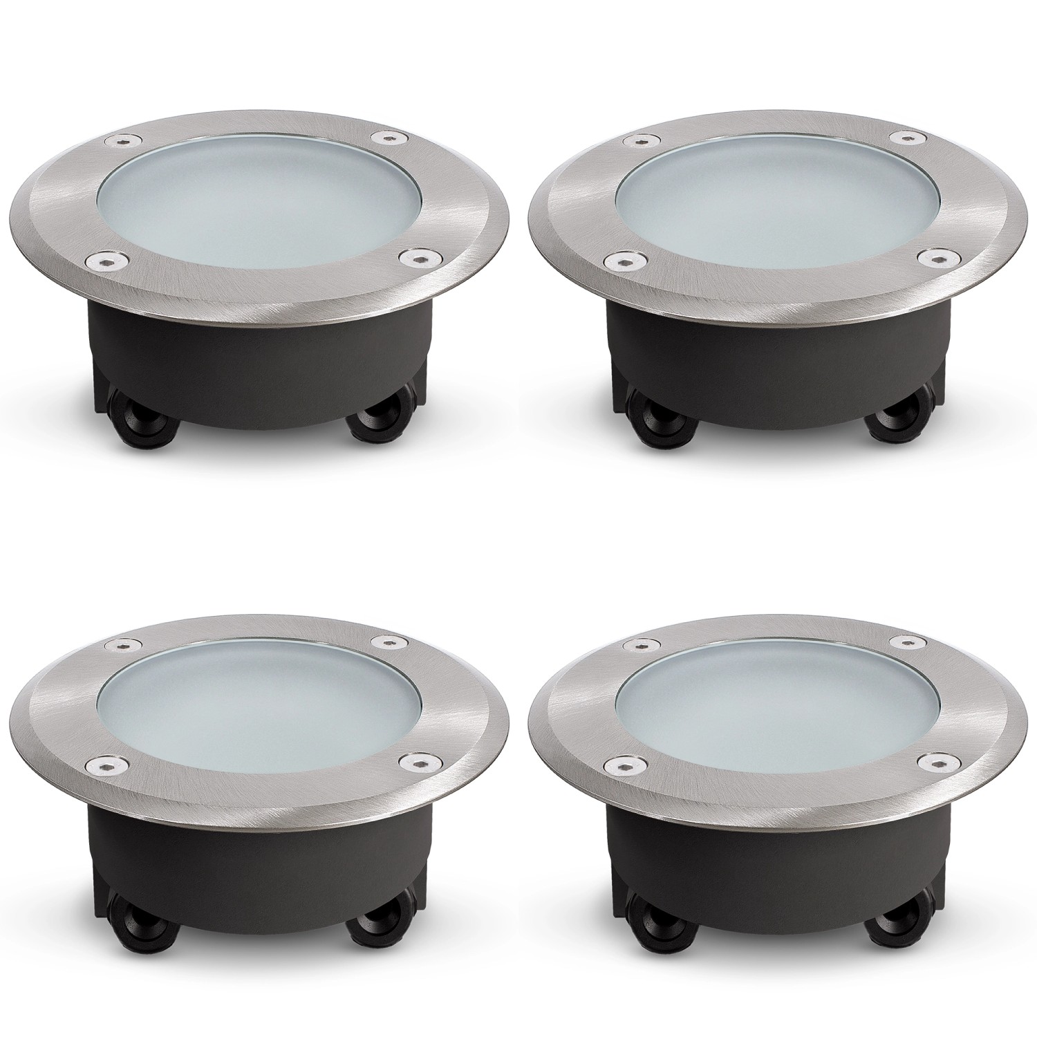 SSC-LUXon 4er Set Viskos Bodenstrahler Flach Außen IP67 für GX53 Fahrbar oh günstig online kaufen