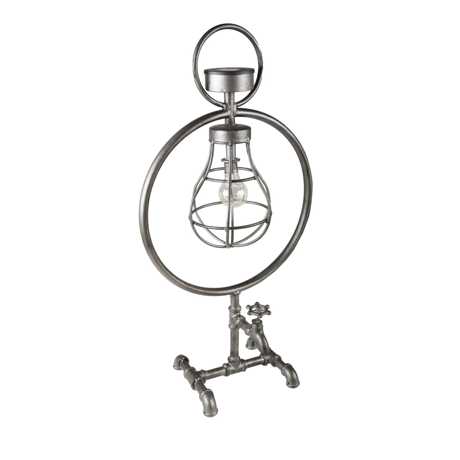 DELUKE Solar-Leuchte JENA Kunststoff Schwarz 72x21x32cm Gartenlampe Tischlampe Outdoor Leuchte