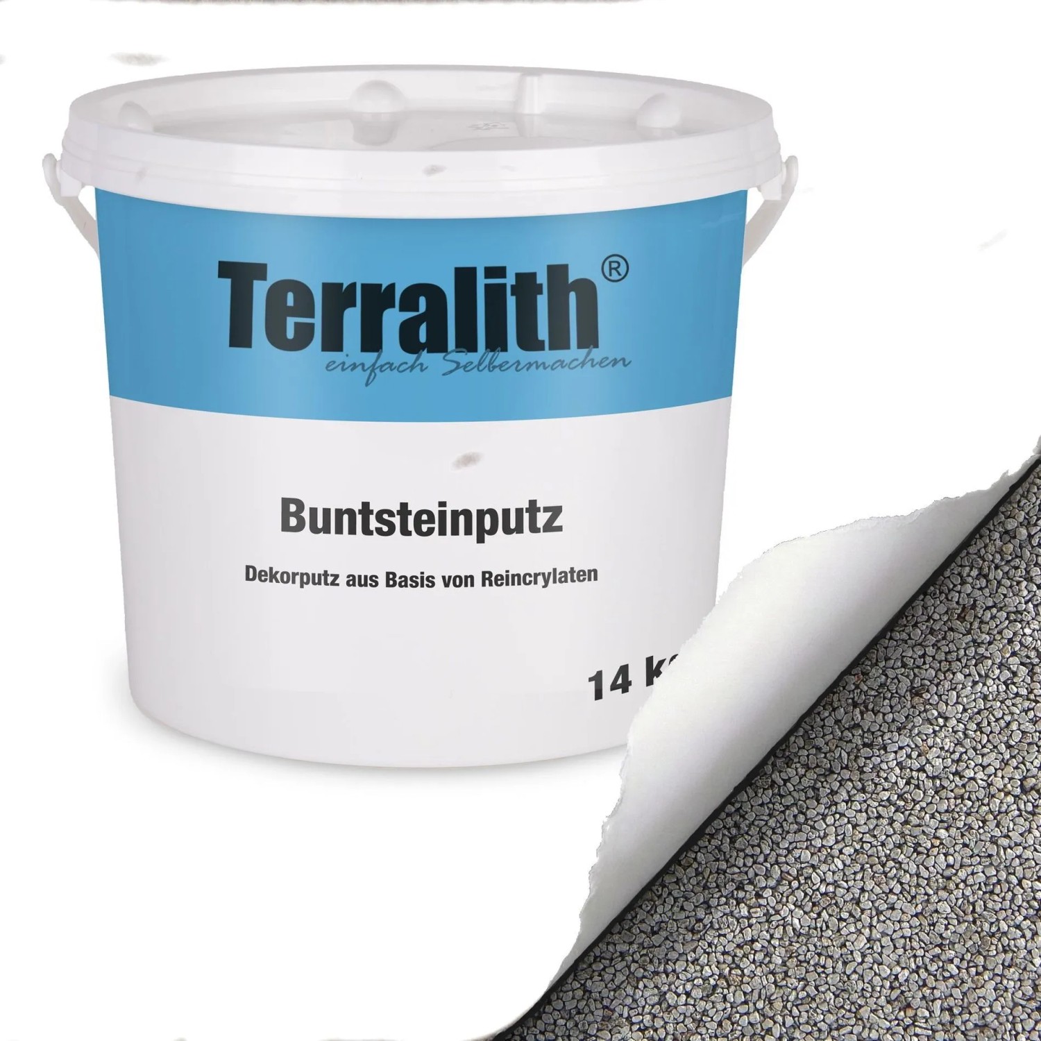 Terralith Buntsteinputz Mosaikputz 1mm 14 kg BSP1037 Grau
