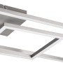 Moderne LED-Deckenleuchte Padella in Nickel matt mit Switch Dimmer für Wohn- und Schlafzimmer.