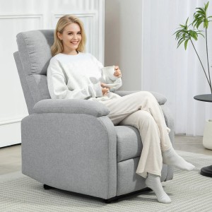 Grauer HOMCOM Relaxsessel mit Liegefunktion. Bequemer Loungesessel für entspannte Stunden.