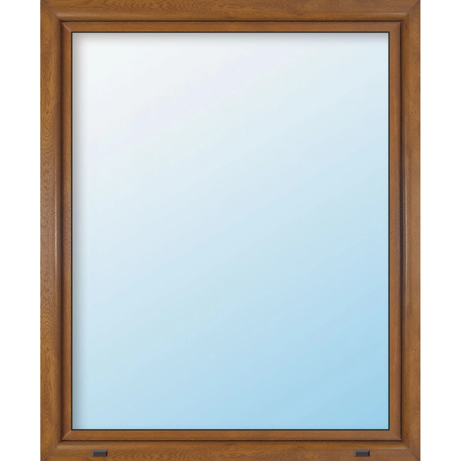 JM Meeth Energiesparfenster Eco Uw 0,86 Weiß/Golden Oak 110 x 130 cm DIN Rechts