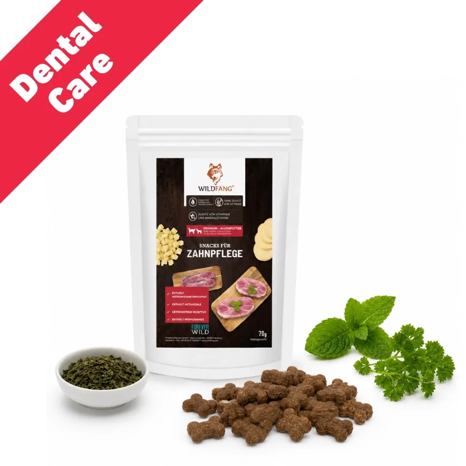 Wildfang Zahnpflege Snacks Getreidefrei 1 x 70 g