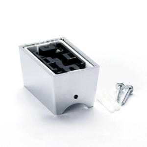 Orion Lightstyle Lampenfassung S14D aus Metall in Chrom mit Schrauben und Dübel.