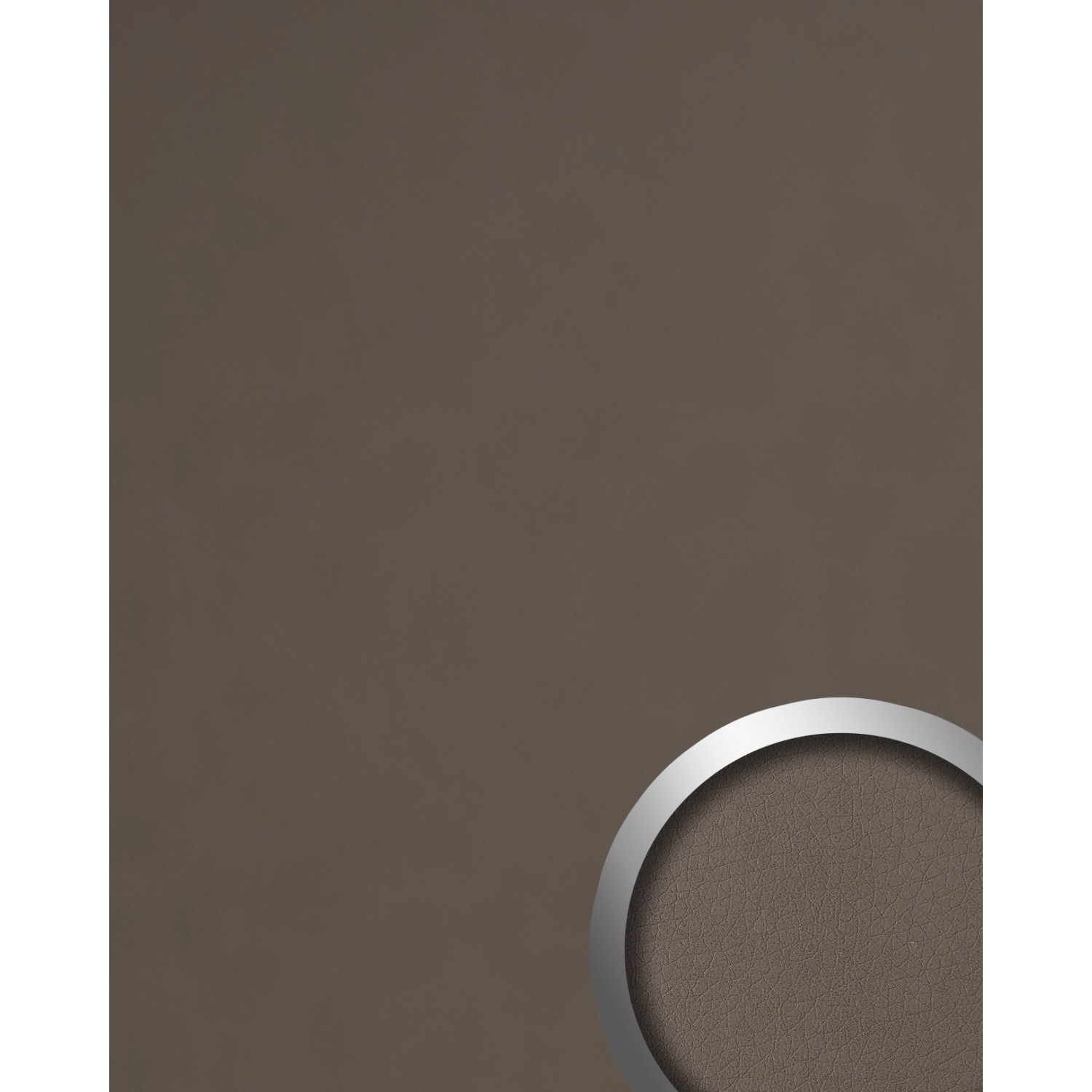 WALLFACE Wandpaneel in Braun mit Lederoptik, matt, 260x100 cm. Dekorpaneel für Innenräume.