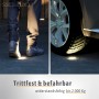 Befahrbarer SSC-LUXon Juavi Bodeneinbaustrahler in Silber mit warmweißem Licht.