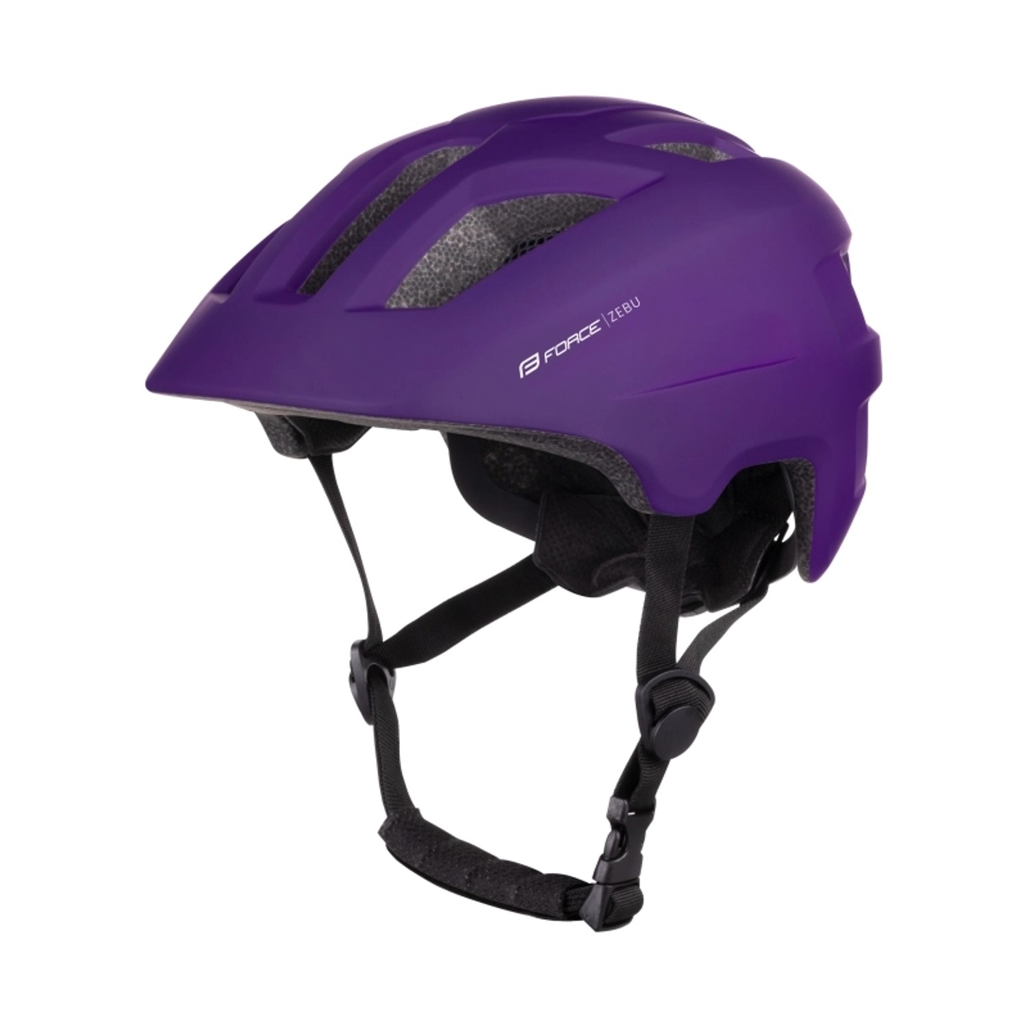 Force Kinderhelm Zebu mit Blinklicht Violett Größe S-M