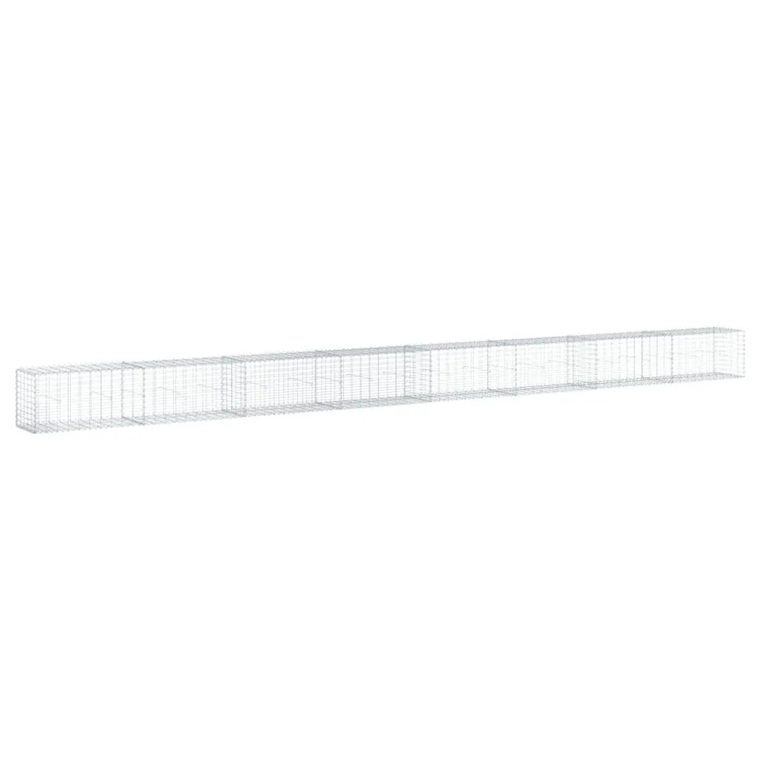 vidaXL Gabione mit Deckel 800x50x50 cm Verzinktes Eisen 3295139