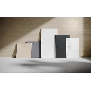 Hüppe EasyFlat Duschwannen in verschiedenen Farben und Größen.