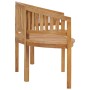 Elegante Bananenbank aus Teakholz, 180 cm breit, ideal für Garten und Terrasse.