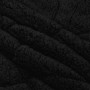 Nahaufnahme: Schwarze vidaXL Sommerdecke (240x260 cm) aus Mikrofaser und Teddy-Fleece.