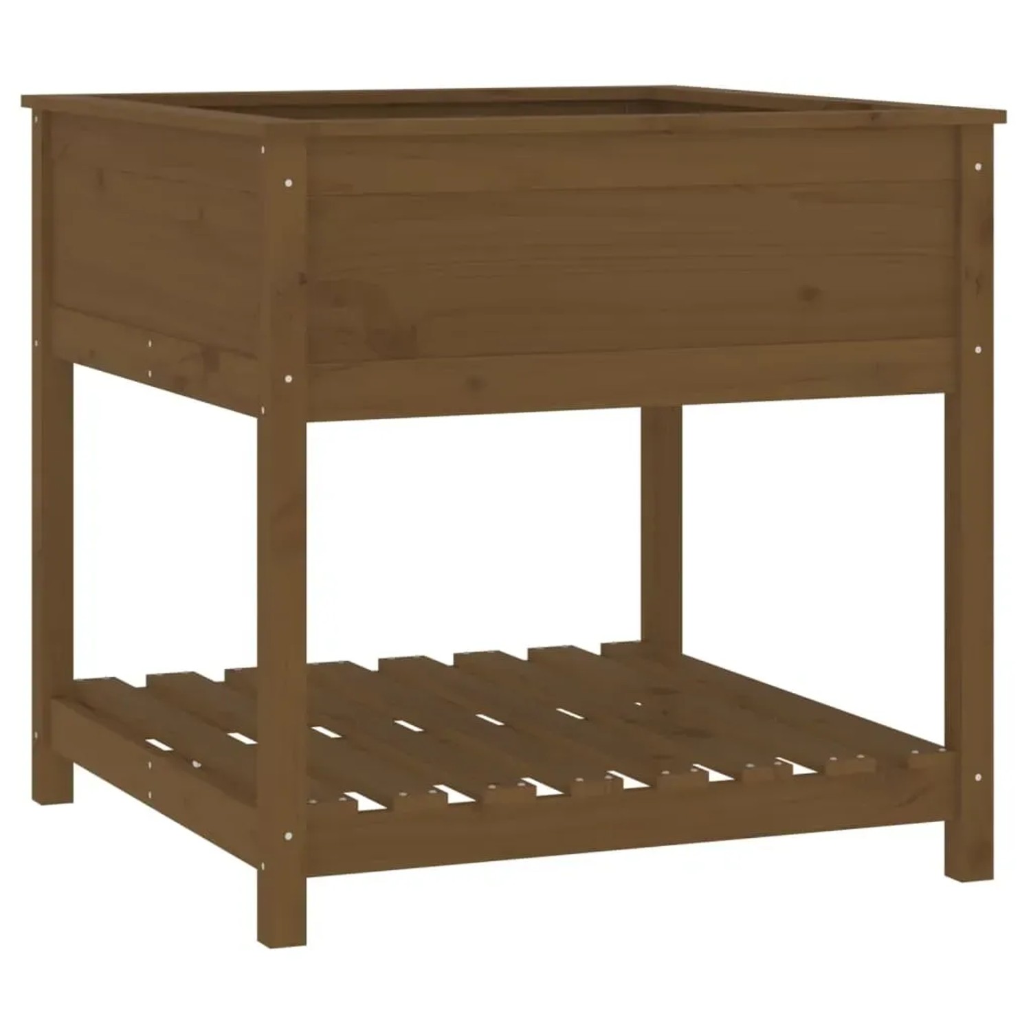 vidaXL Pflanzkübel mit Ablage Honigbraun 82,5x82,5x81 cm Kiefernholz 823797