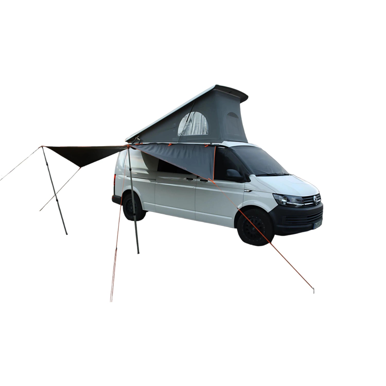 TAMBU Bus Sonnensegel SAURAKSA 400 x 250 cm mit Teleskopstangen für Campervan