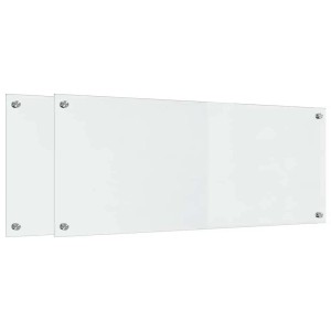 vidaXL Küchenrückwand 2 pcs Transparent 100 x 40 cm Gehärtetes Glas 3415539