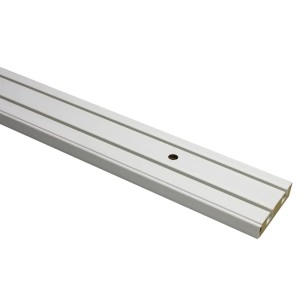 Gardinia Vorhangschiene GE2, 2-läufig, weiß, 300 cm. Für Gardinen und Vorhänge.