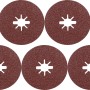 5er-Set Bosch Expert Fiberscheiben X-Lock R781, Ø 125mm, Körnung K36 für Winkelschleifer.