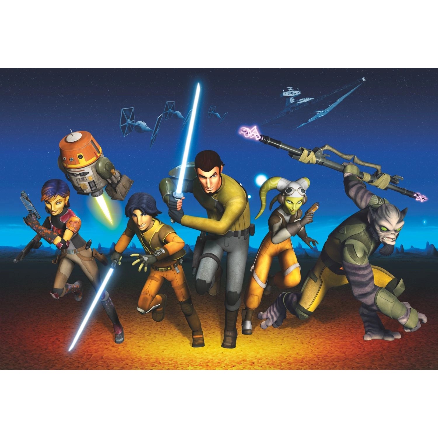 Disney Fototapete Star Wars Braun und Rot 368 x 254 cm 612230 günstig online kaufen