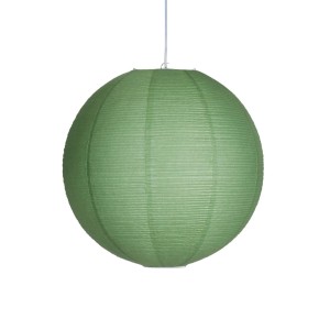 PR Home Haru Pendelleuchte: Runde, grüne Reispapierlampe für sanftes Licht.
