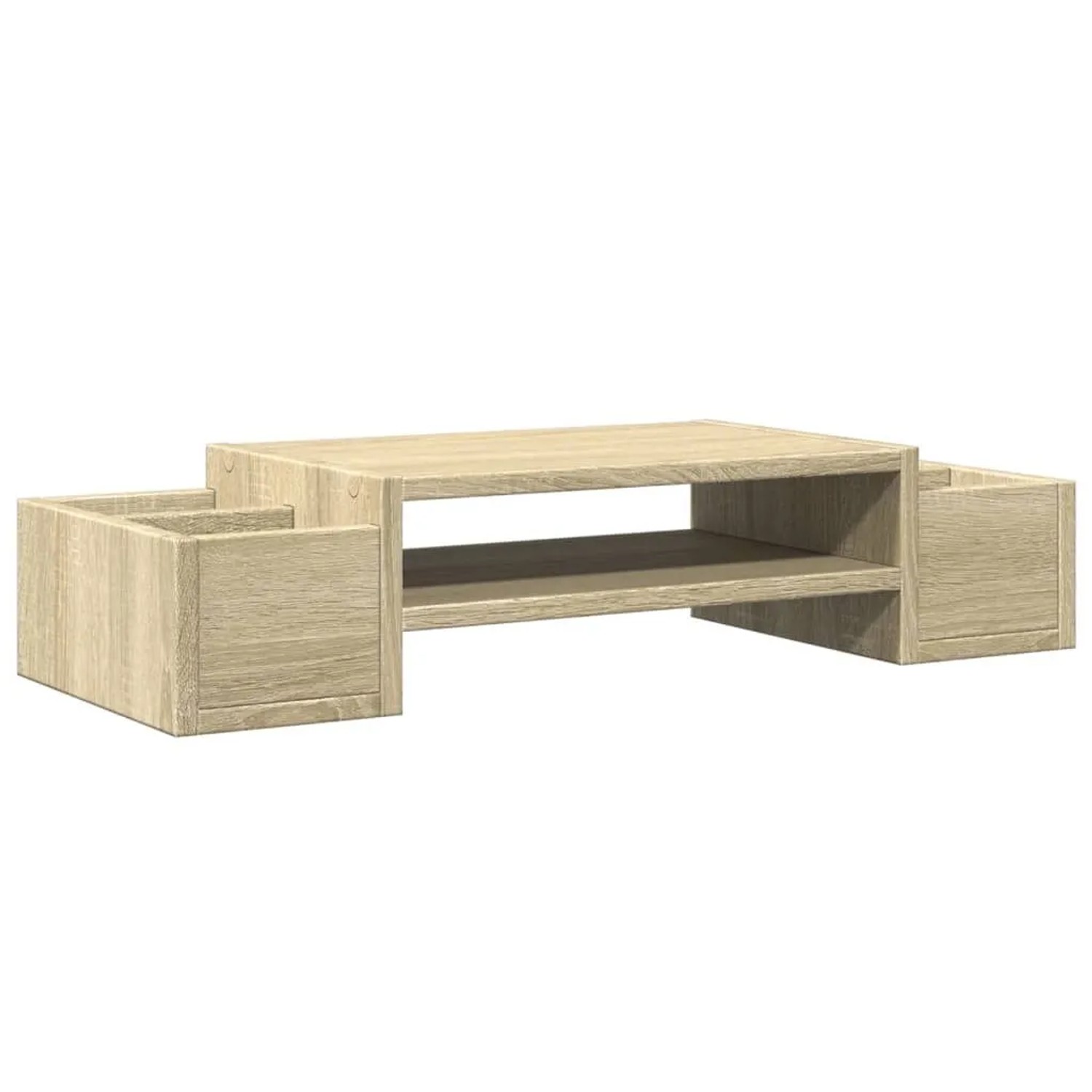 vidaXL Monitorständer mit Stauraum Sonoma-Eiche 70x27x15 Holzwerkstoff 854681