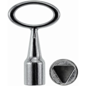 Verzinkter Dreikantschlüssel (8 mm) für Türschlösser und Türtechnik.