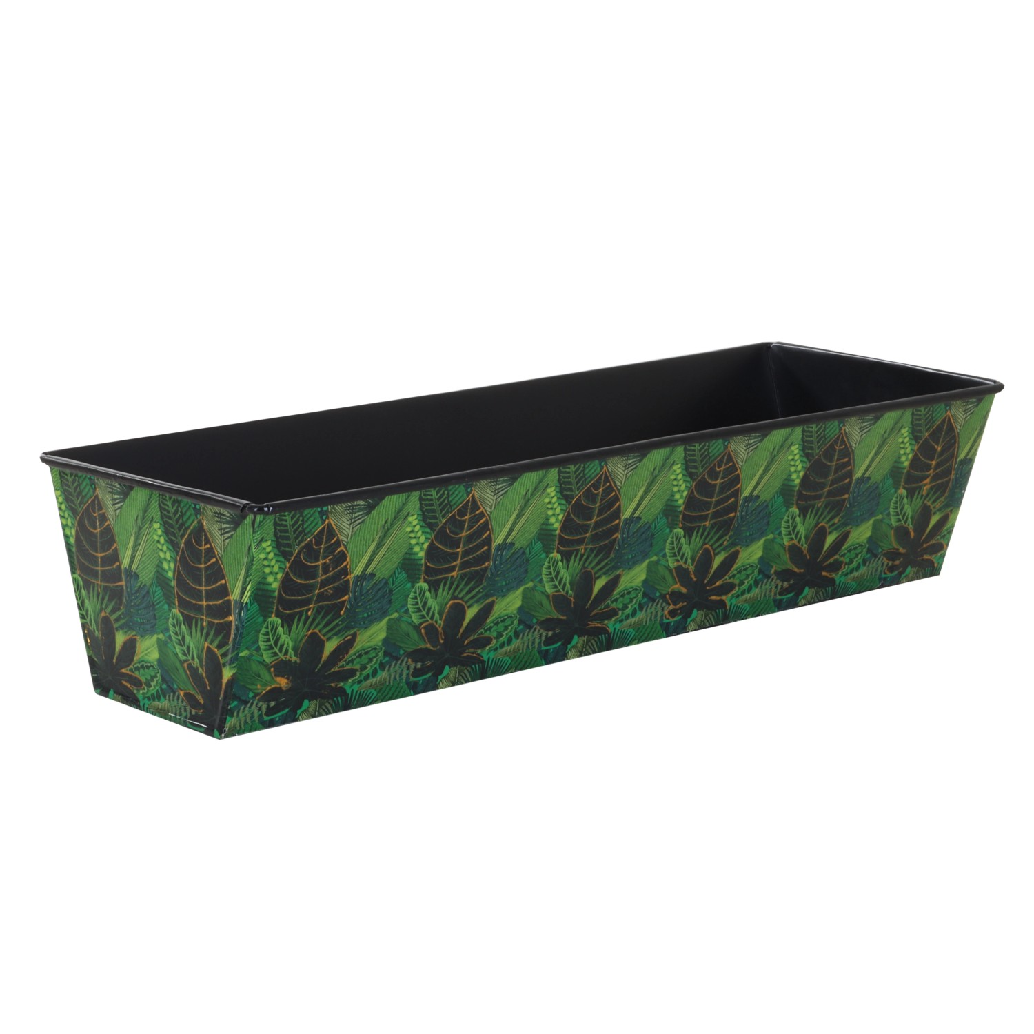 A.H.G. Blumenkasten Flora mit Gold-Reflexen Eckig 51 x 18 x 10,5 cm Grün