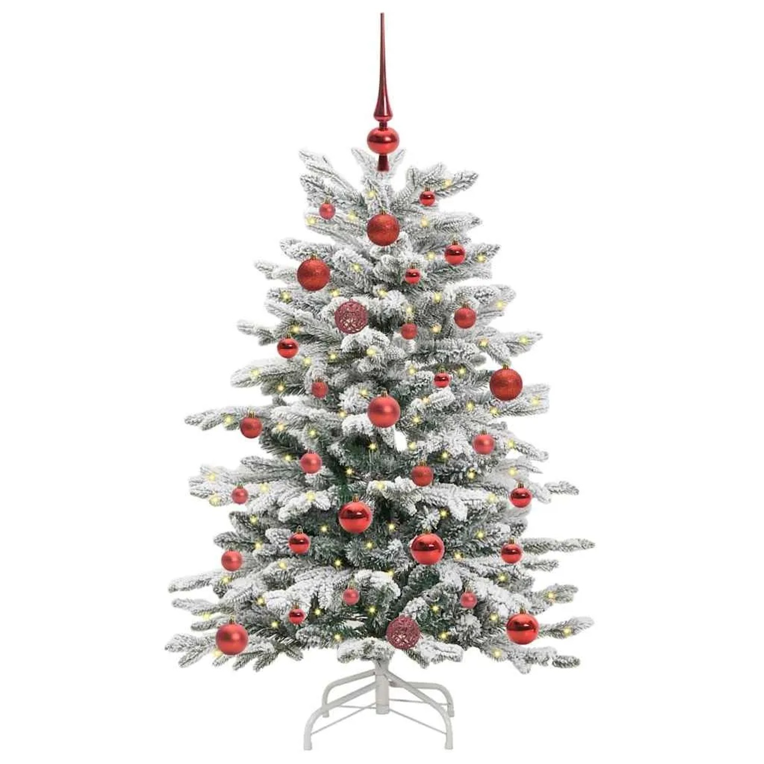 vidaXL Künstlicher Klappbarer Weihnachtsbaum Weiß 120 cm PE und PVC 3395622