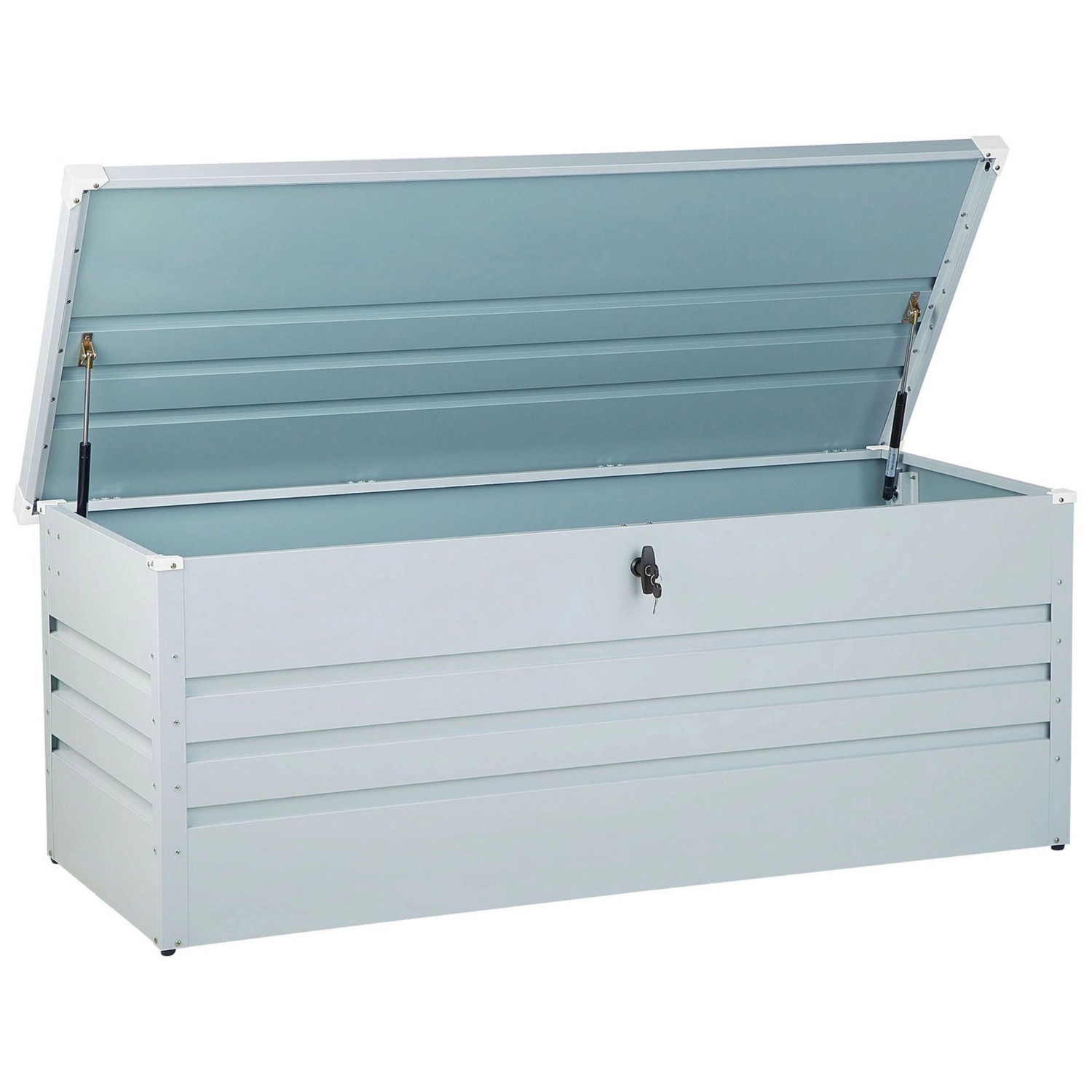 Beliani Truhe CEBROSA Hellgrau 70x165x67 günstig online kaufen