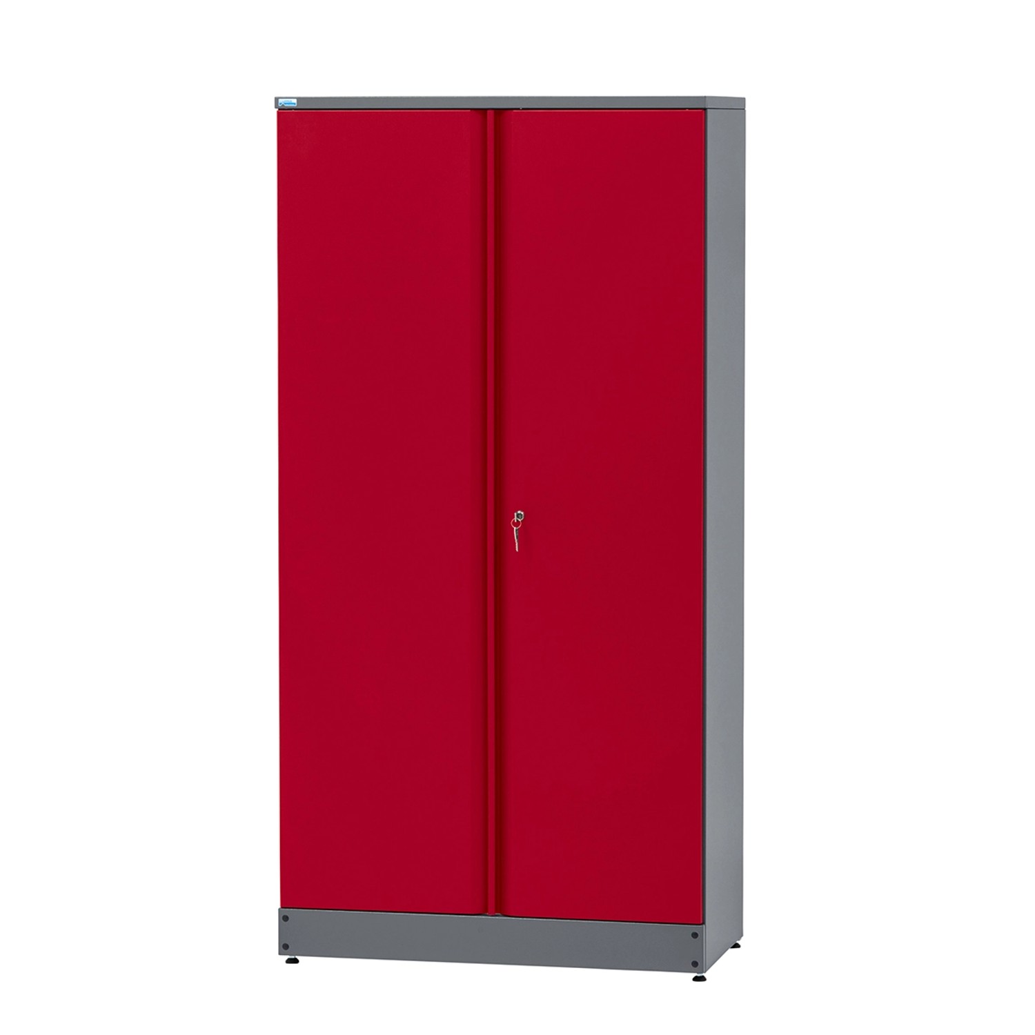 Küpper Materialschrank mit 2 Türen 10 Schubladen 180 cm Dunkelrot günstig online kaufen