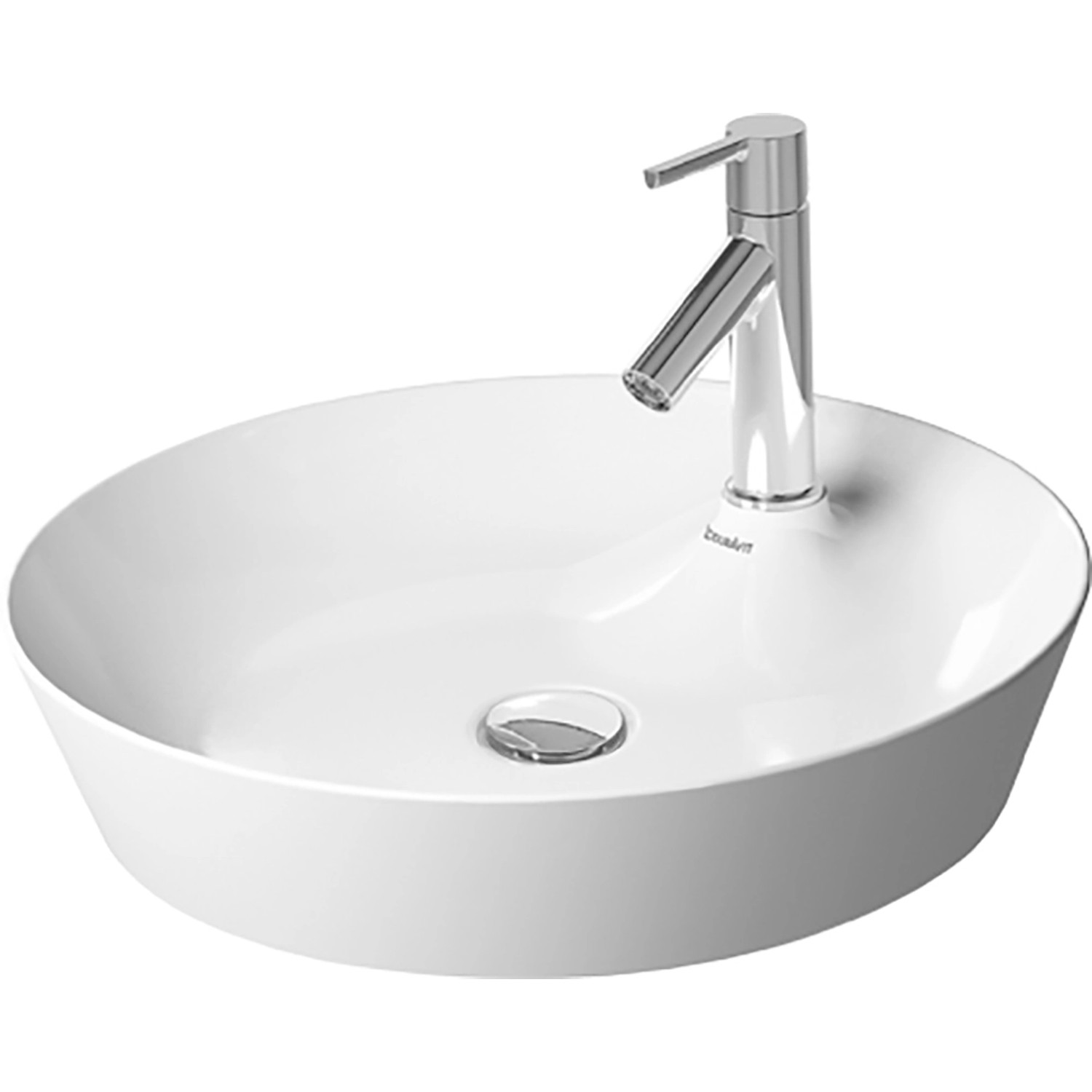 Duravit Aufsatzwaschbecken Cape Cod 48 cm Weiß mit Armatureninsel WonderGliss