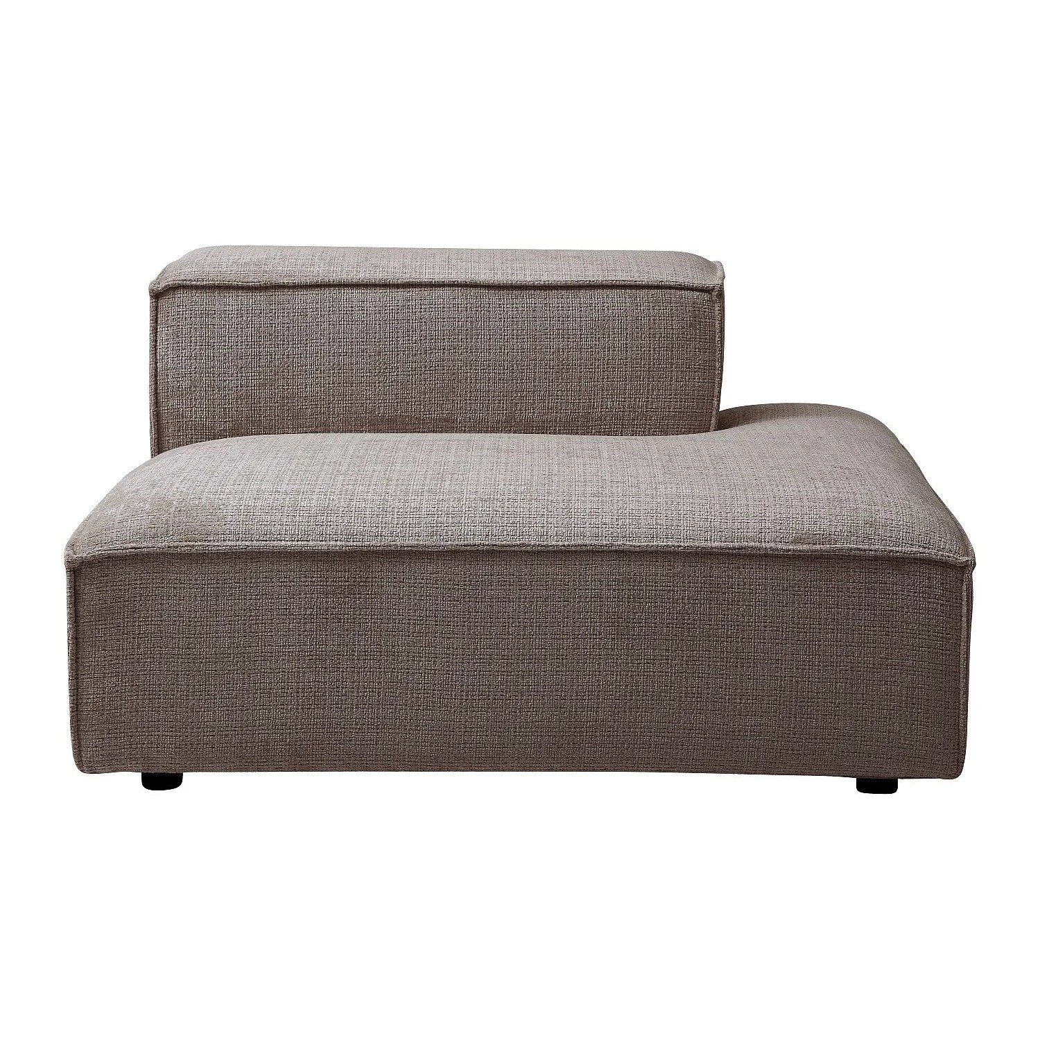 Vente-unique Recamiere Ohne Schlaffunktion Ruzolo Taupe 120 cm