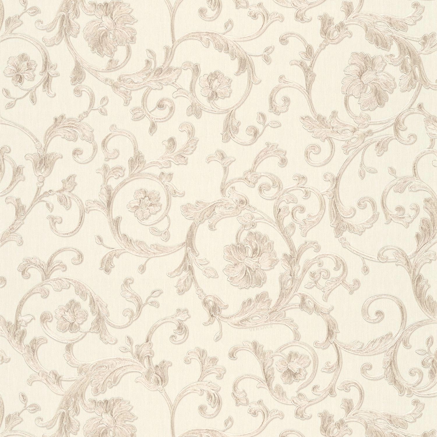 PROFHOME 343263-GU Luxus Tapete Blumen schimmernd Bronze Beige Creme 7,035 m2 0,70 m x 10,05 m 7,035 m2 Bronze