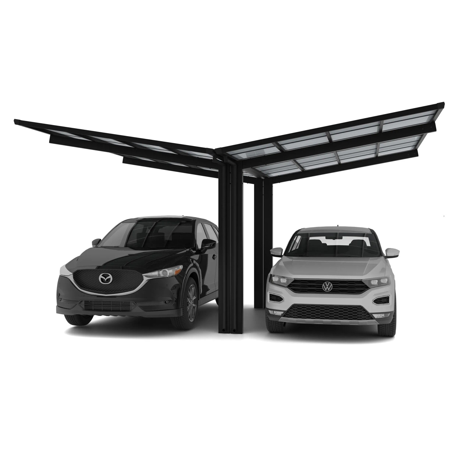 Ximax Alu Doppelcarport Linea Typ 60 Schwarz 548 x 495 cm Sonderfertigung günstig online kaufen