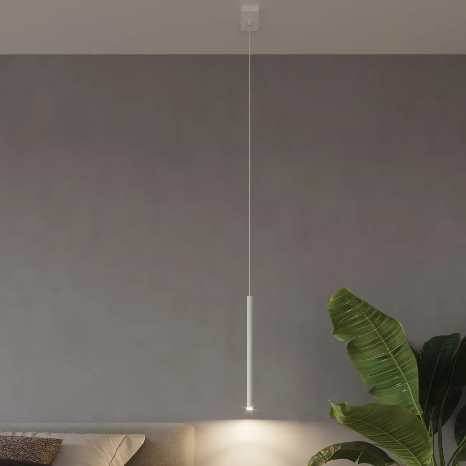 Weiße Sollux Lighting Hängeleuchte Pastelo 1. Moderne Pendelleuchte für Wohnzimmer, Schlafzimmer oder Küche.