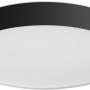 Schwarze Philips Hue Enrave L Deckenleuchte mit Dimmer, runde Form.